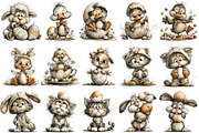 Whimsical Easter Animals Clipart, an Illustration by OK Design (Thumbnail 3 of 6)