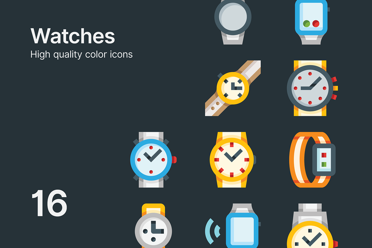 Watch Icons, an Icon by EDT.Graphics | Creative Market