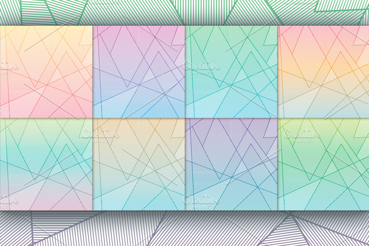 Gradient Fine Lines 8 Patterns, a Pattern Graphic by Pip Sweet (Photo 2 of 2)