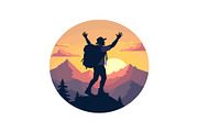 Mountain Explorer 12 Silhouette Set, an Object Graphic by yasushie (Thumbnail 2 of 13)