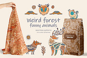 Funny Forest Animals, a Pattern Graphic by Depiano (Thumbnail 1 of 5)
