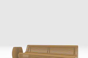 3D Model Bench Park 56