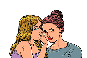 Pop Art Retro Dialogue between women, a Person Illustration by studiostoks