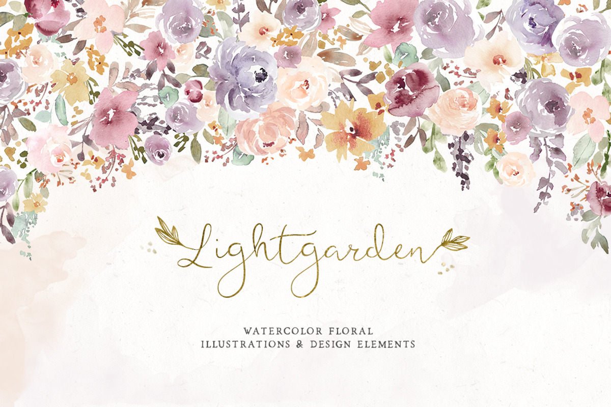Lightgarden Watercolor Graphic Set, an Illustration by Angie Makes (Photo 1 of 12)