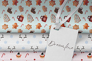 Christmas seamless patterns set, a Pattern Graphic by Dreamline Desings (Thumbnail 9 of 10)