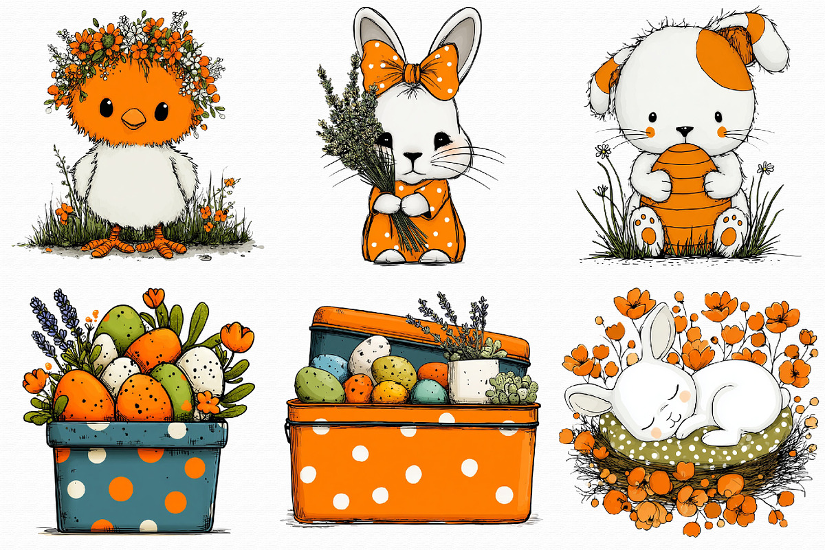 Watercolor Easter Clipart Bundle, an Illustration by Libby Wishes (Photo 2 of 7)