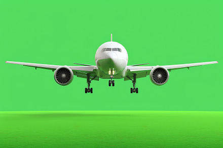 Realistic airplane is flying vector, a Background Photo by Pixeness
