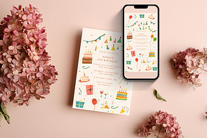 Kids Birthday Invitation template