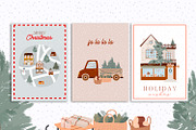Snowy Village Christmas Collection, a Seasonal Illustration by Mio Buono (Thumbnail 10 of 19)