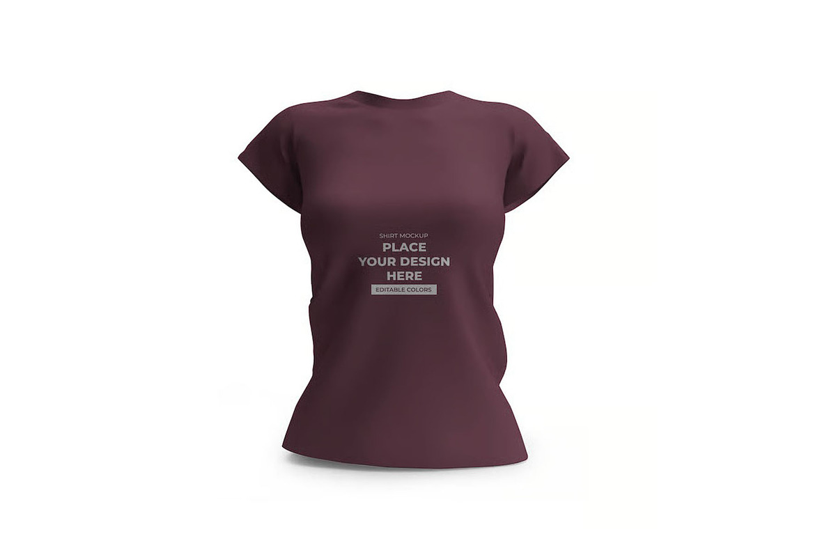 Woman Shirt Mockup Template Set, a Shirt Mockup by DesignRushMarket (Photo 6 of 11)
