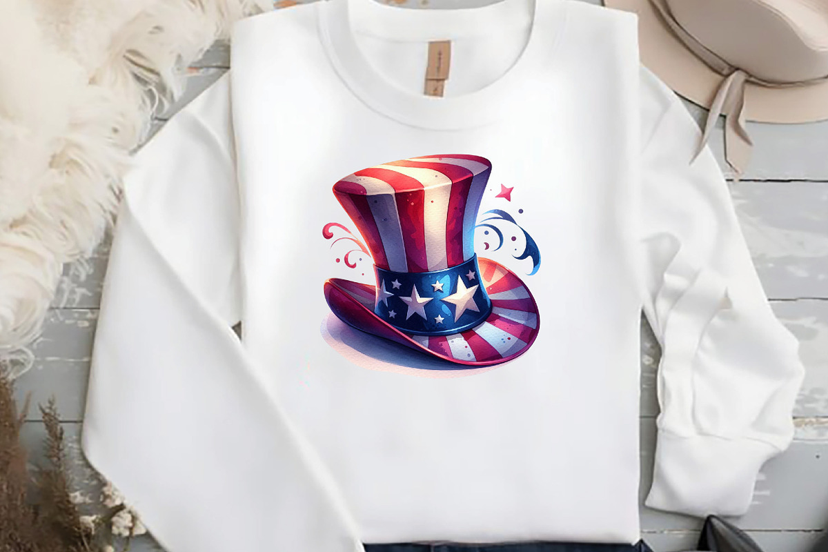 4th of July Clipart Hat, USA Patriot, an Illustration by DreamCafeArt (Photo 5 of 7)