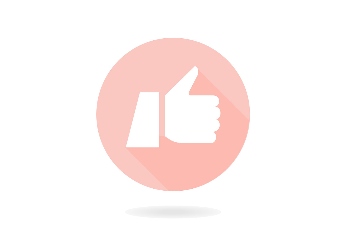 Flat Icon With Thumb Up, an Icon by FineArtStudio (Photo 1 of 3)
