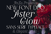Aster Glow | Spring font duo, a Sans Serif Font by Anna Zakharchenko (Thumbnail 1 of 19)