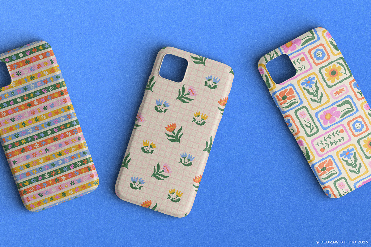 Patchwork Florals: Pattern Set, a Pattern Graphic by Dedraw Studio (Photo 6 of 13)