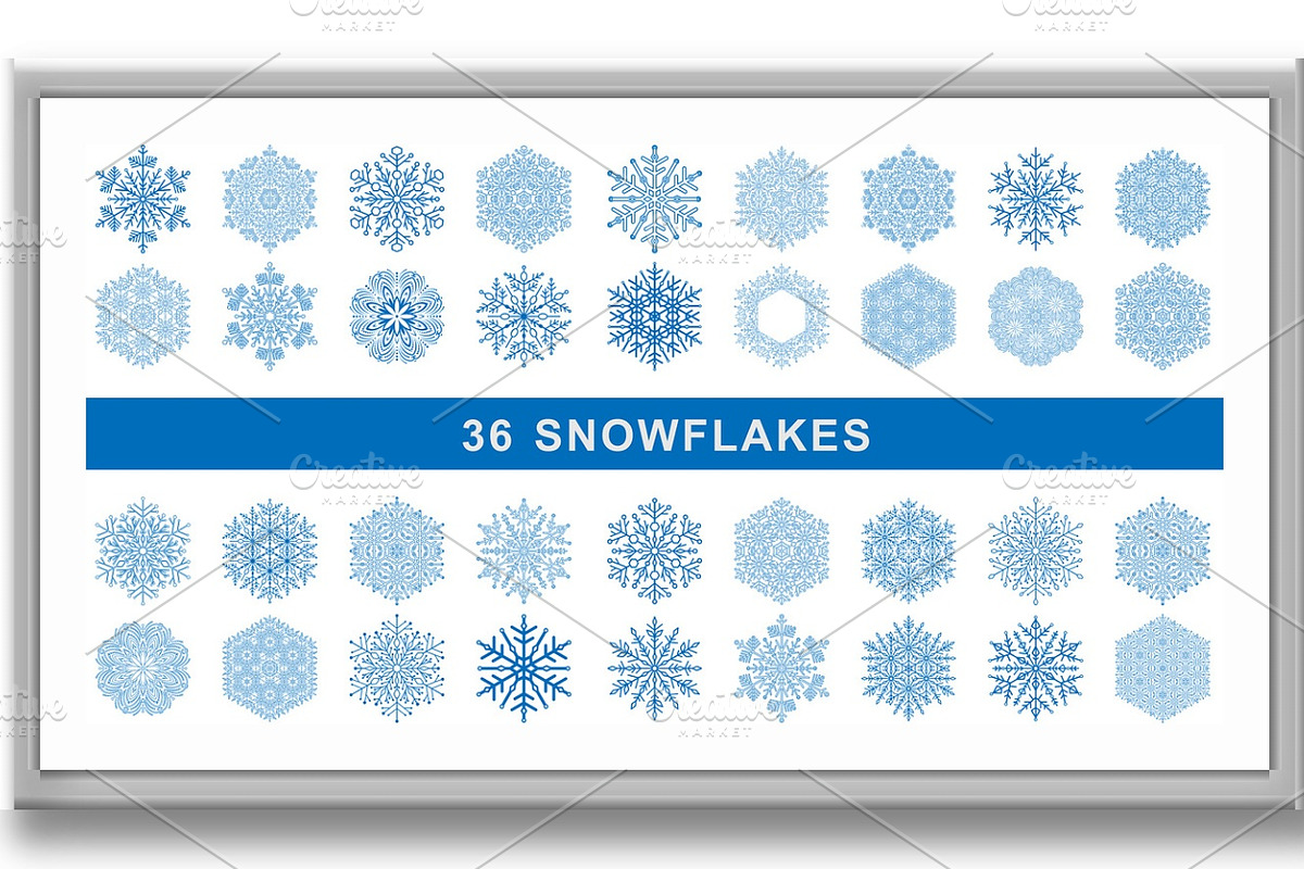 Set of Round Vector Snowflakes With, a Graphic by FineArtStudio (Photo 2 of 3)