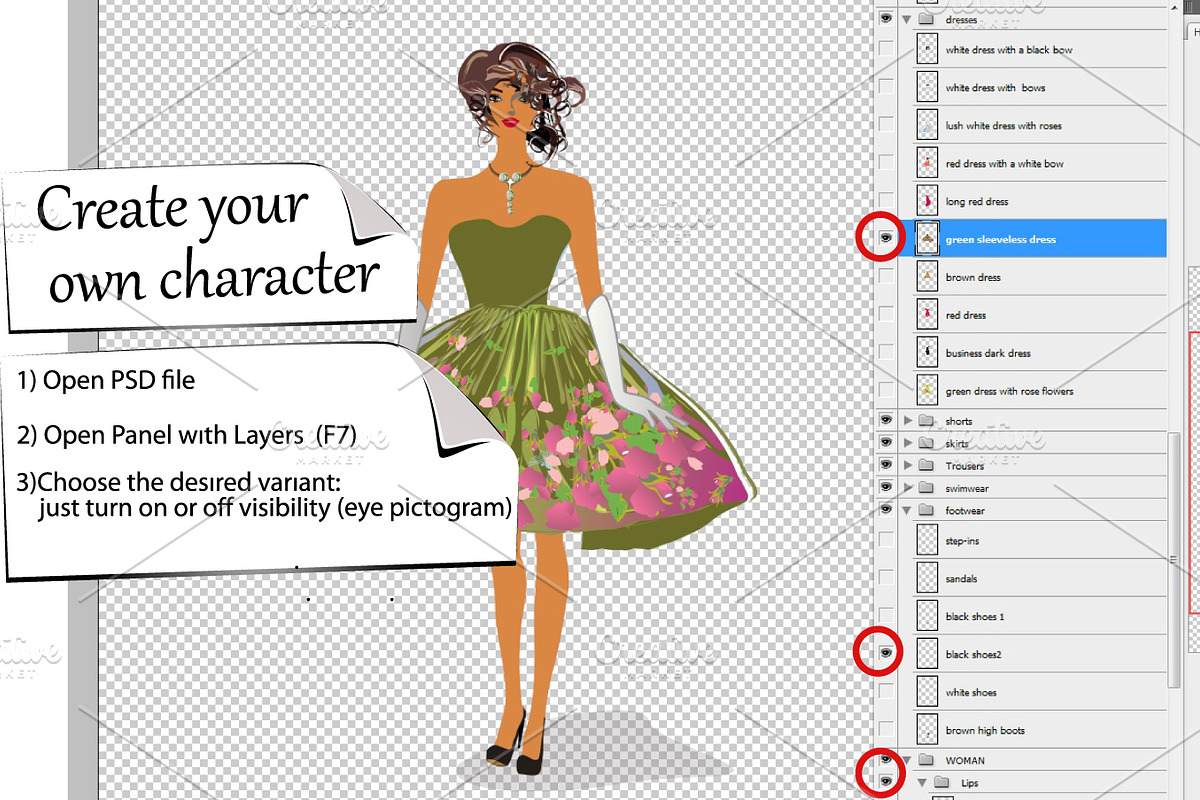 Lady portrait creator, a Person Illustration by Laifalight (Photo 2 of 13)