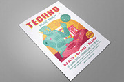 Techno Music Party Flyer, a Flyer Template by serapika (Thumbnail 2 of 3)