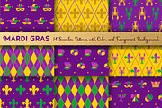 Mardi Gras Graphics Bundle, a Pattern Graphic by KlavaProDesign (Thumbnail 3 of 7)