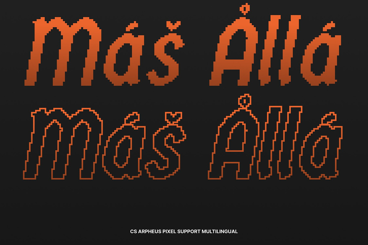 CS Arpheus Pixel, a Blackletter Font by Craft Supply Co. (Photo 7 of 8)