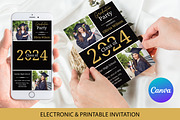 Black-Gold Photo Collage Graduation, an Invitation Template by SmmrDesign (Thumbnail 6 of 6)