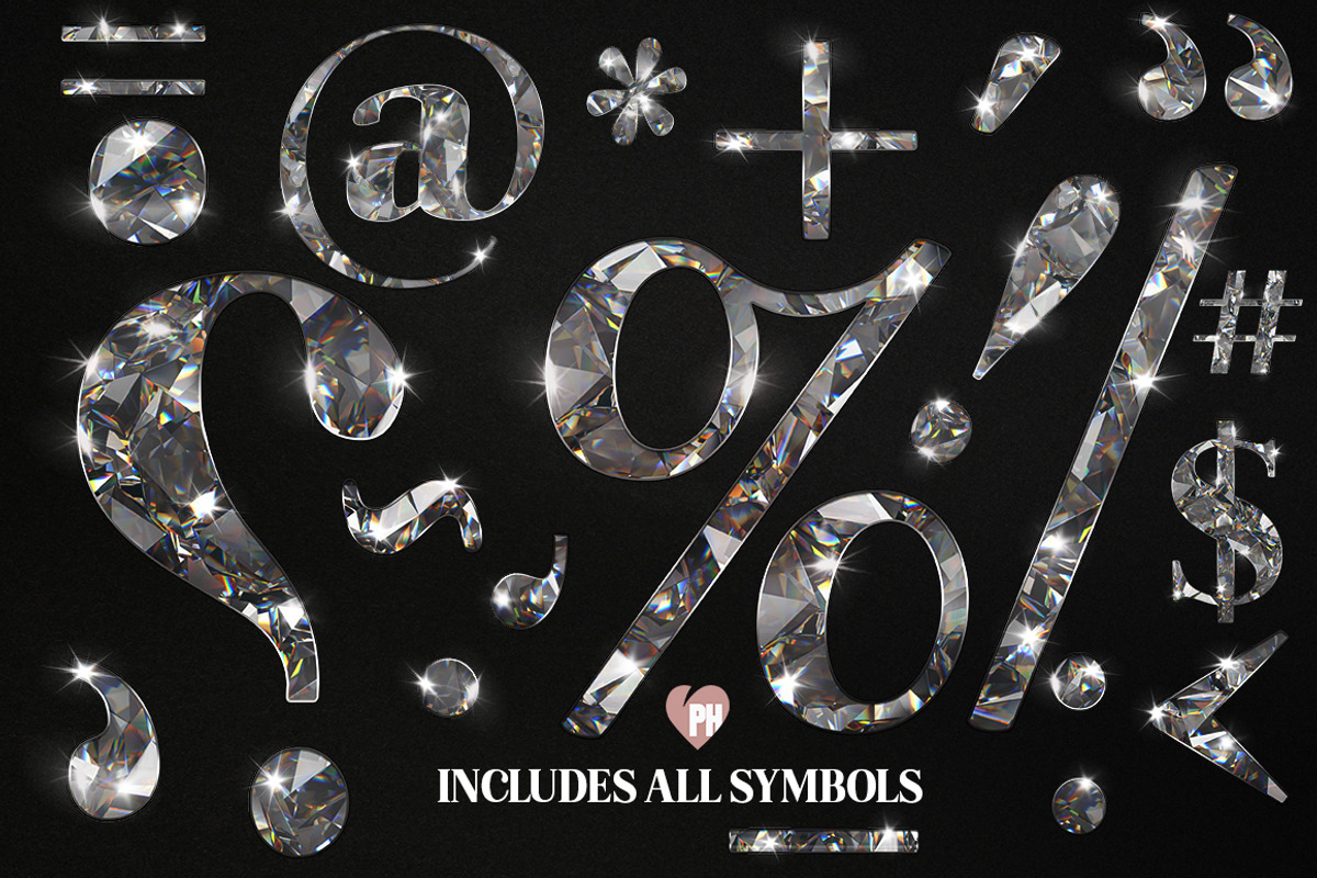 Diamond Alphabet Clip Art, a Templates & Theme by Photohacklovers (Photo 3 of 6)