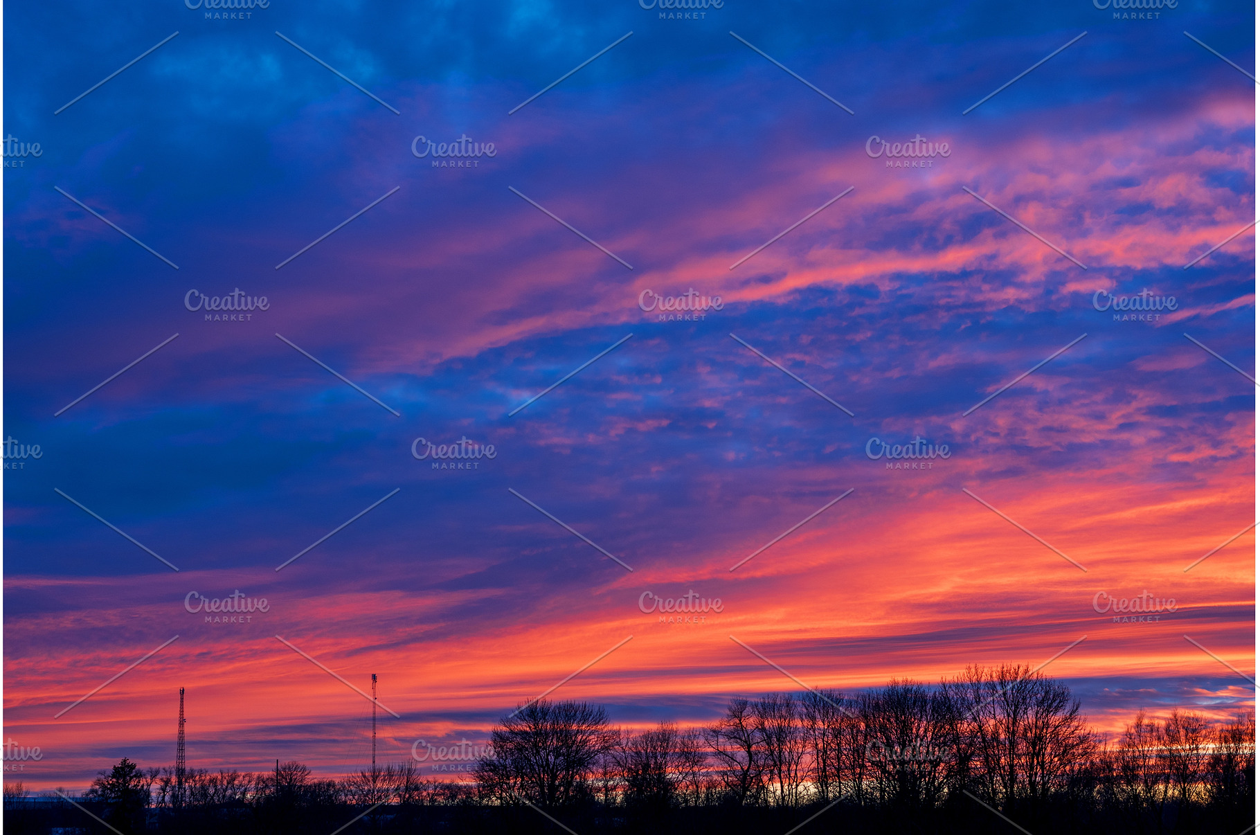 Majestic purple and orange sunset, a Nature Photo by Oleksandr Masnyi