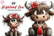 Whimsical Pool Day Highland Cow Clip, an Illustration by CreationArt (Thumbnail 1 of 7)