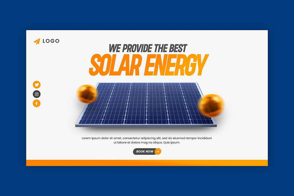 Solar Energy Web Banner Template, a Social Media Template by Saman Osama