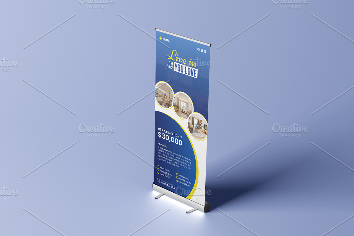 Real Estate Roll-Up Banner Template, a Poster Template by vectorlnk (Photo 4 of 4)