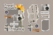 Travel - Scrapbook Layout & Elements, an Object Graphic by Ghurafa Studio (Thumbnail 1 of 3)