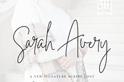 Sarah Avery -Modern Script, a Script Font by Renata Chizhikova (Thumbnail 1 of 13)