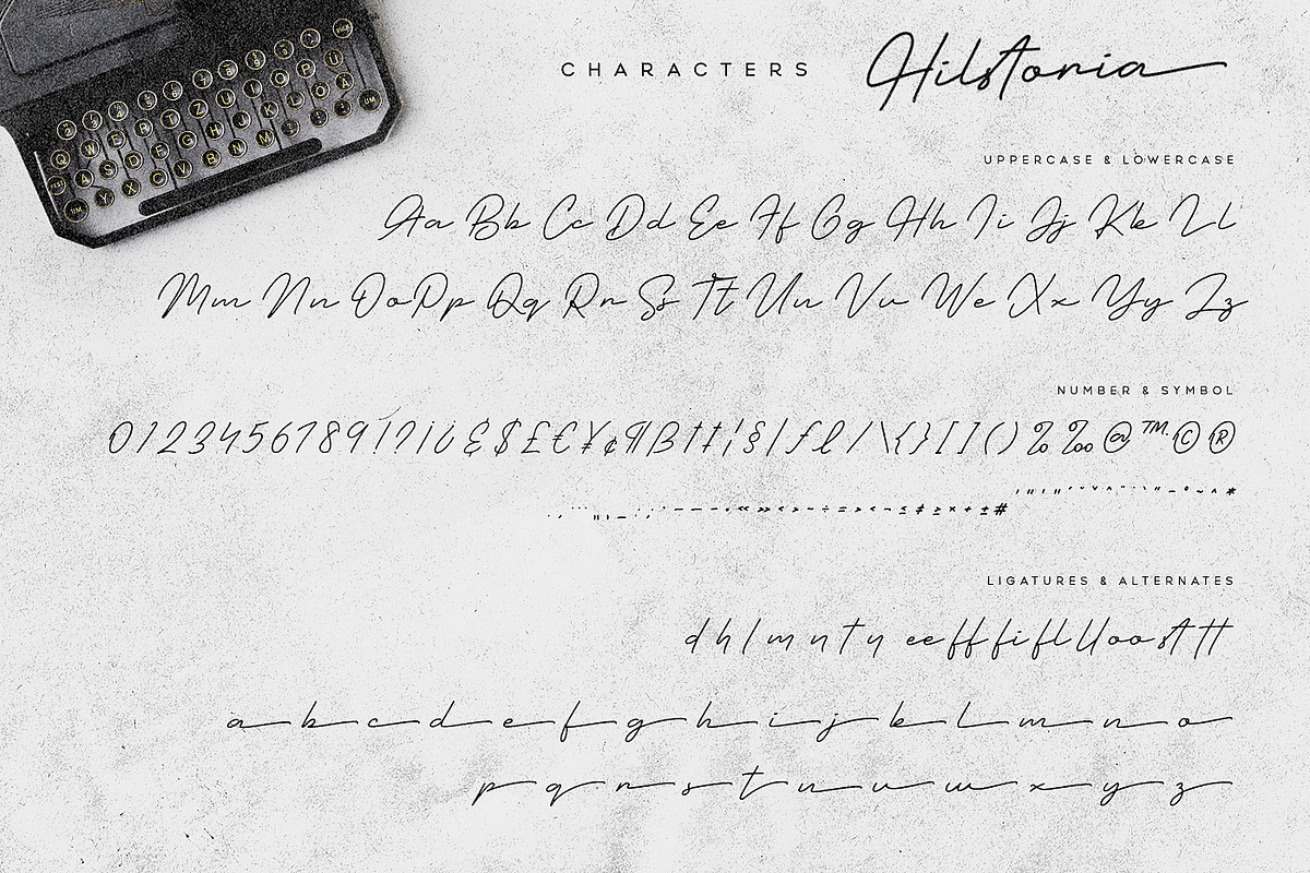 Hilstoria Signature Font, a Script Font by Wandery Supply (Photo 16 of 18)