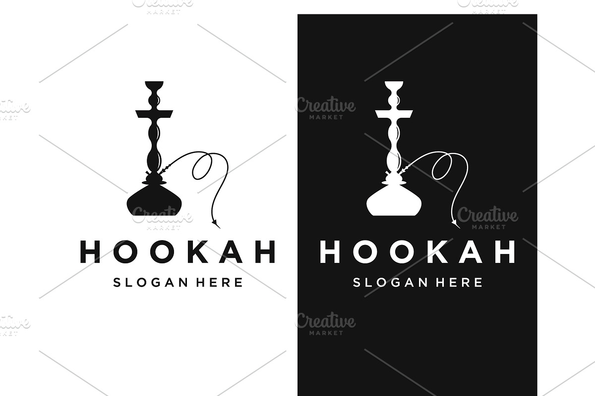 Isolated vintage hookah, shisha logo, a Templates & Theme by LOGOCREATIVE