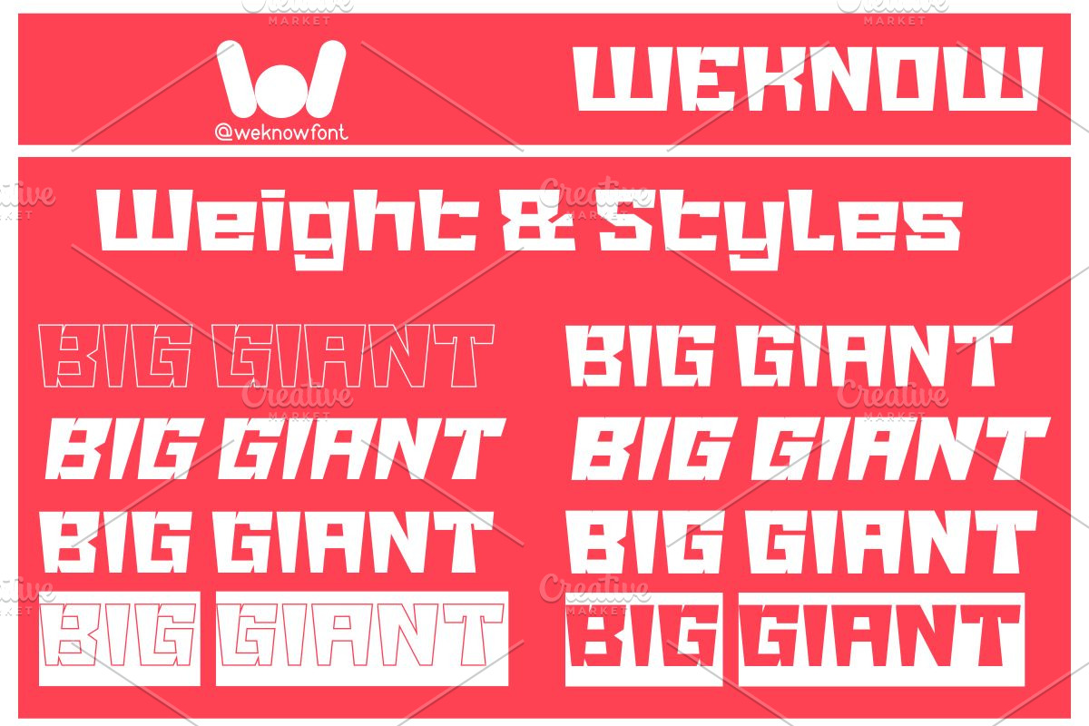 Big Giant, a Font by weknow (Photo 7 of 8)