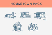 House Icon Pack, an Outline Icon by Steve Wolf Designs (Thumbnail 1 of 6)