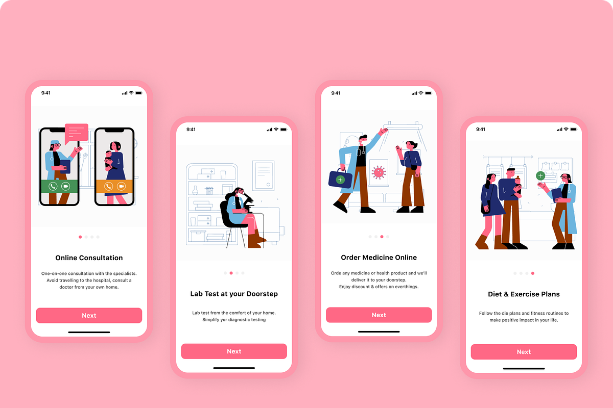 Low & High Fidelity Doctor app, a Templates & Theme by Neha Guleria (Photo 2 of 4)