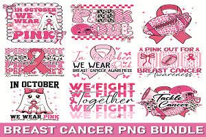 Breast Cancer Sublimation PNG Bundle, an Object Graphic by EllaMaiyaali