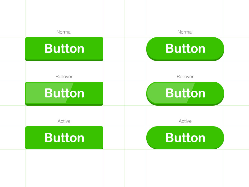 Buttons states, a Templates & Theme by mbe