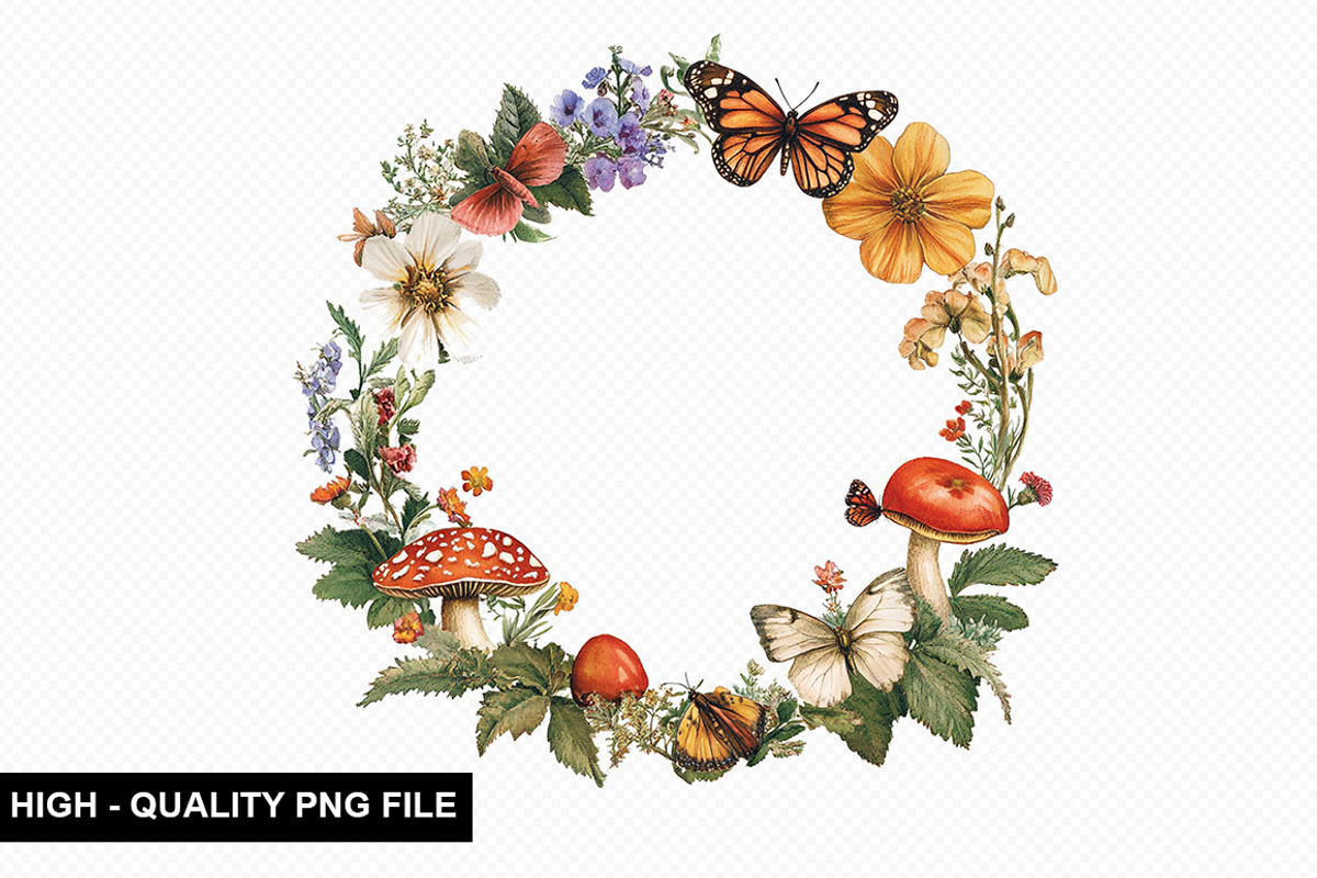 Butterfly Border Clipart Bundle, an Illustration by crative8112 (Photo 7 of 7)