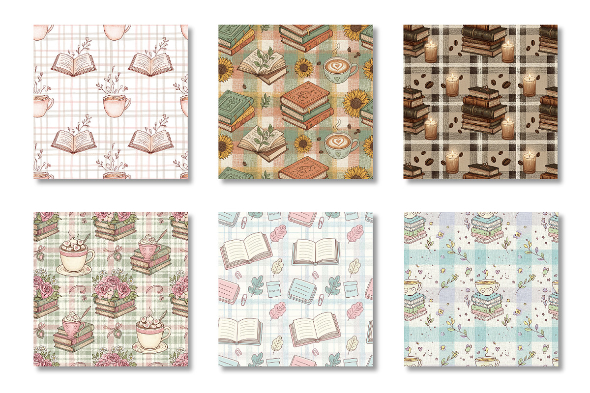 Book Seamless Pattern Bundle, a Pattern Graphic by Canvas Craft (Photo 2 of 4)