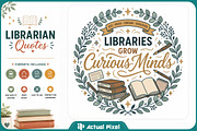 Librarian Quotes Bundle, an Object Graphic by Actual Pixel (Thumbnail 13 of 20)