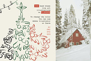 Christmas Line Art Hand Drawn Set, a Seasonal Illustration by Berentine.art (Thumbnail 2 of 9)