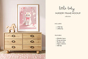 Baby Girl Nursery Frame Mockup, a Household Mockup by Coco & Cub Studio (Thumbnail 6 of 6)