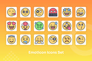 Emoticon Icons Set - Filled Line, an Emoji Icon by Kmg Design (Thumbnail 3 of 3)