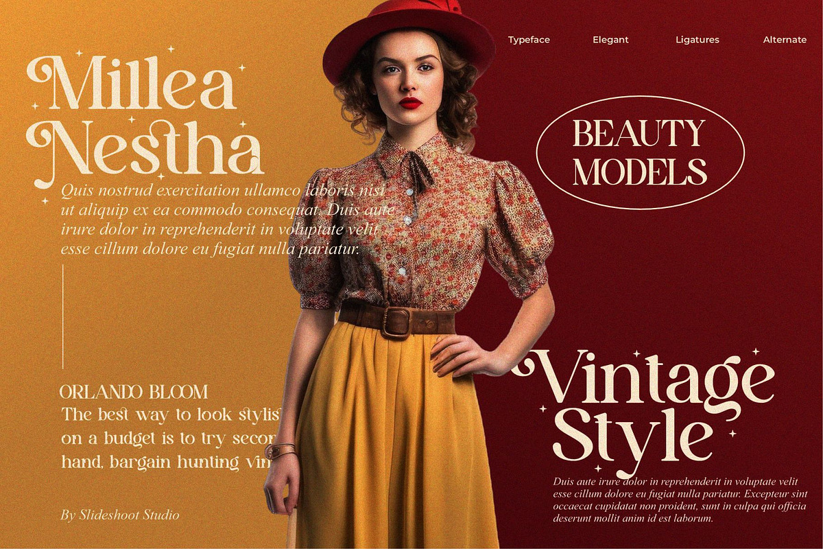 Avilla Mirabel || Vintage Serif Font, a Serif Font by Idea Studio (Photo 2 of 10)
