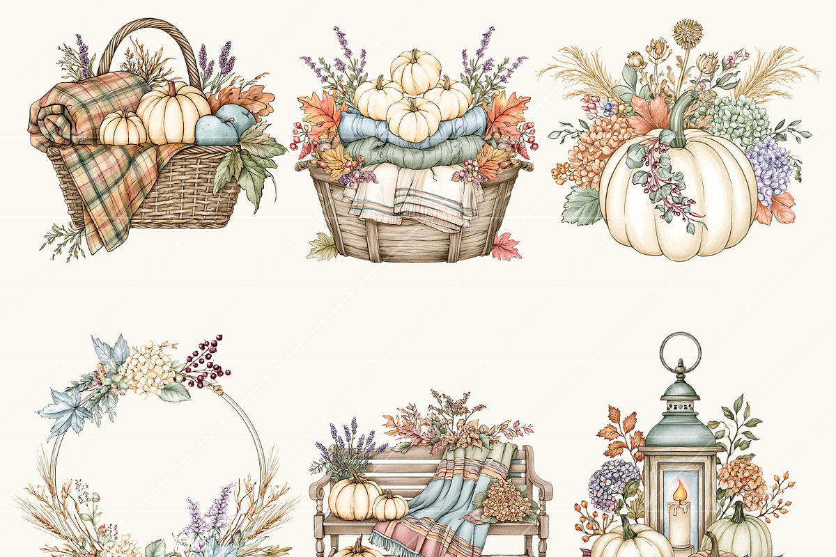 Rustic Autumn Wildlife Clipart, an Object Illustration by BusyDaydesign (Photo 4 of 9)