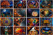 Halloween stained glass background, a Background Graphic by Forhadx5 (Thumbnail 8 of 10)