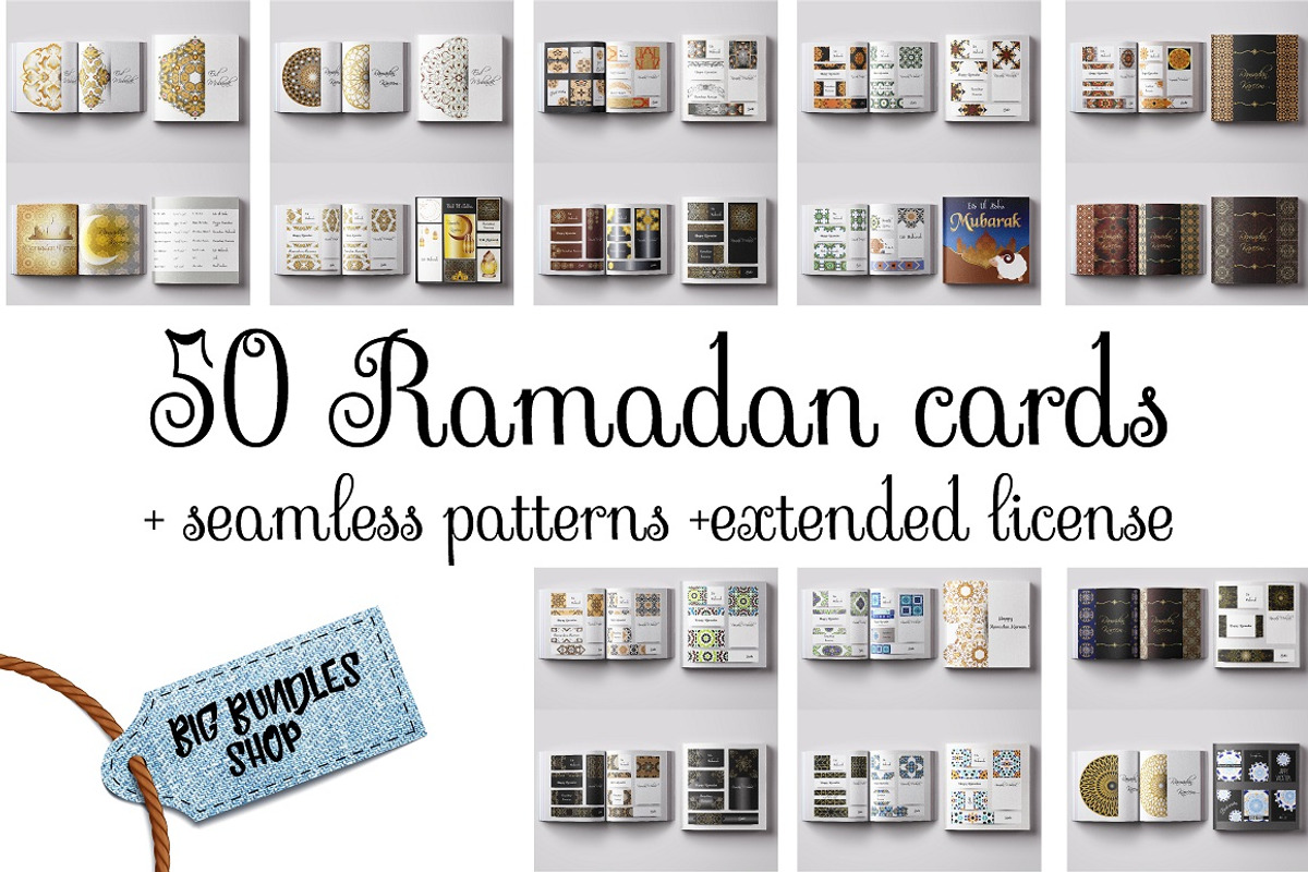 50 Ramadan designs, a Background Graphic by Big Bundles Shop (Photo 1 of 6)