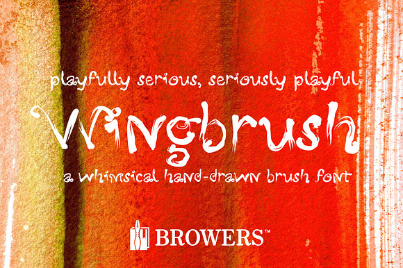 Wingbrush Font preview 3