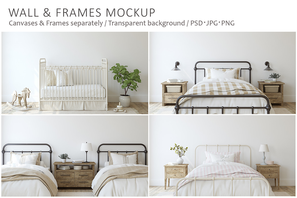 MODERN FARMHOUSE NURSERY mockups, a Poster Template by MyHomeMockups (Photo 1 of 12)